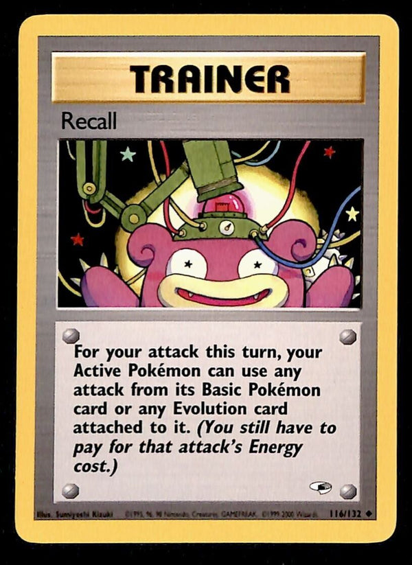 Recall Gym Heroes NM, 116/132 Pokemon Card.
