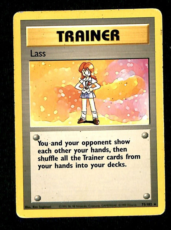 Lass Base Set 1999 Unlimited Print VG, 75/102 Pokemon Card. Lass Base Set 1999 Unlimited Print VG, 75/102 Pokemon Card.