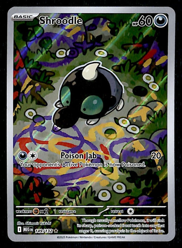 Shroodle Illustration Rare Mega Evolution MEG 149/132, NM Pokemon Card