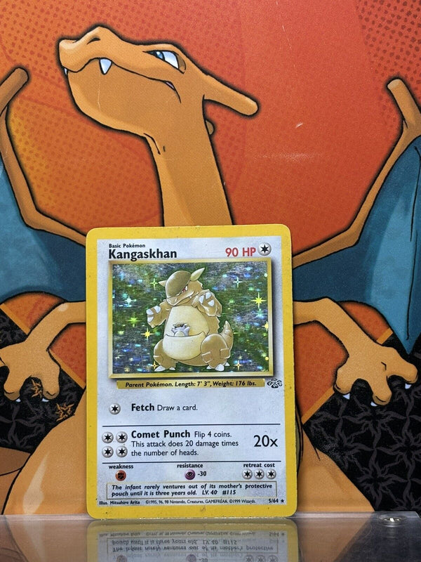 Kangaskhan Holo Jungle VG, 5/64 Pokemon Card.