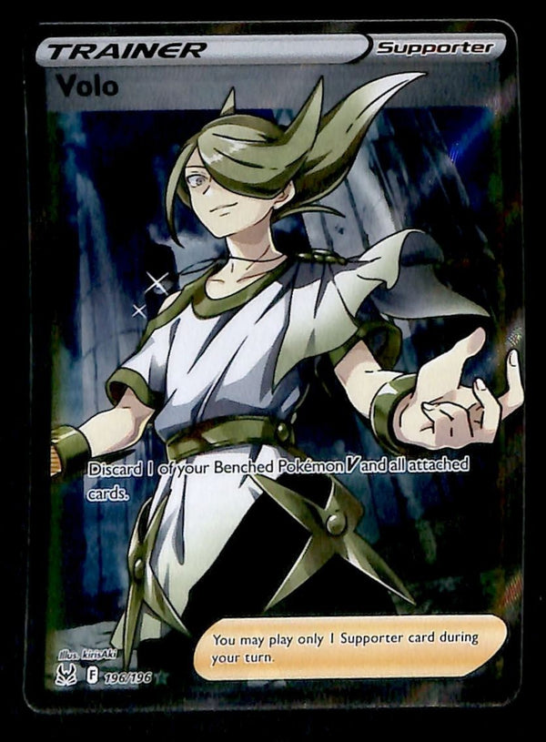 Volo Full Art Trainer Lost Origin 196/196, NM Pokemon Card