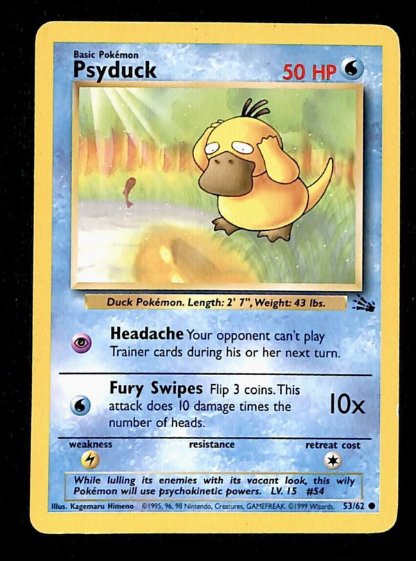 Psyduck Fossil EX, 53/62 Pokemon Card