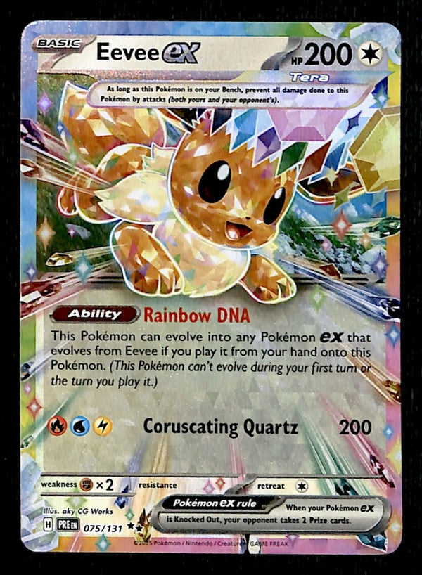 Eevee ex Prismatic Evoloutions 075/131, NM Pokemon Card