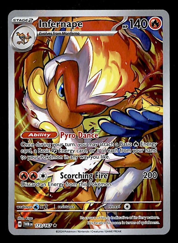 Infernape Illustration Rare Twilight Masquerade 173/167, NM Pokemon Ca Infernape Illustration Rare Twilight Masquerade 173/167, NM Pokemon Ca