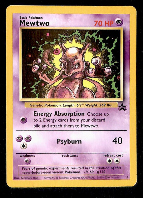 Mewtwo Black Star Promo 14, EX Pokemon Card