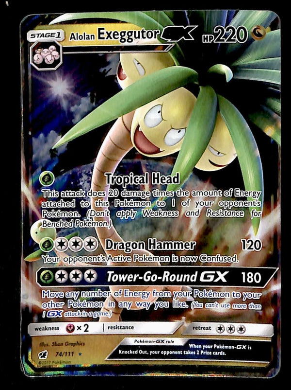Exeggutor GX Crimson Invasion 74/111, NM Pokemon Card