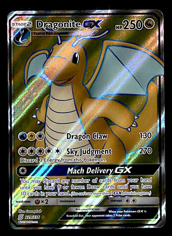 Dragonite GX Full Art Unified Minds 229/236, NM Pokemon Card