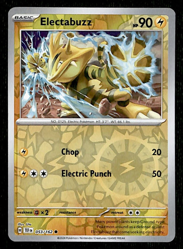 Electabuzz Reverse Holo Temporal Forces 053/162, NM Pokemon Card