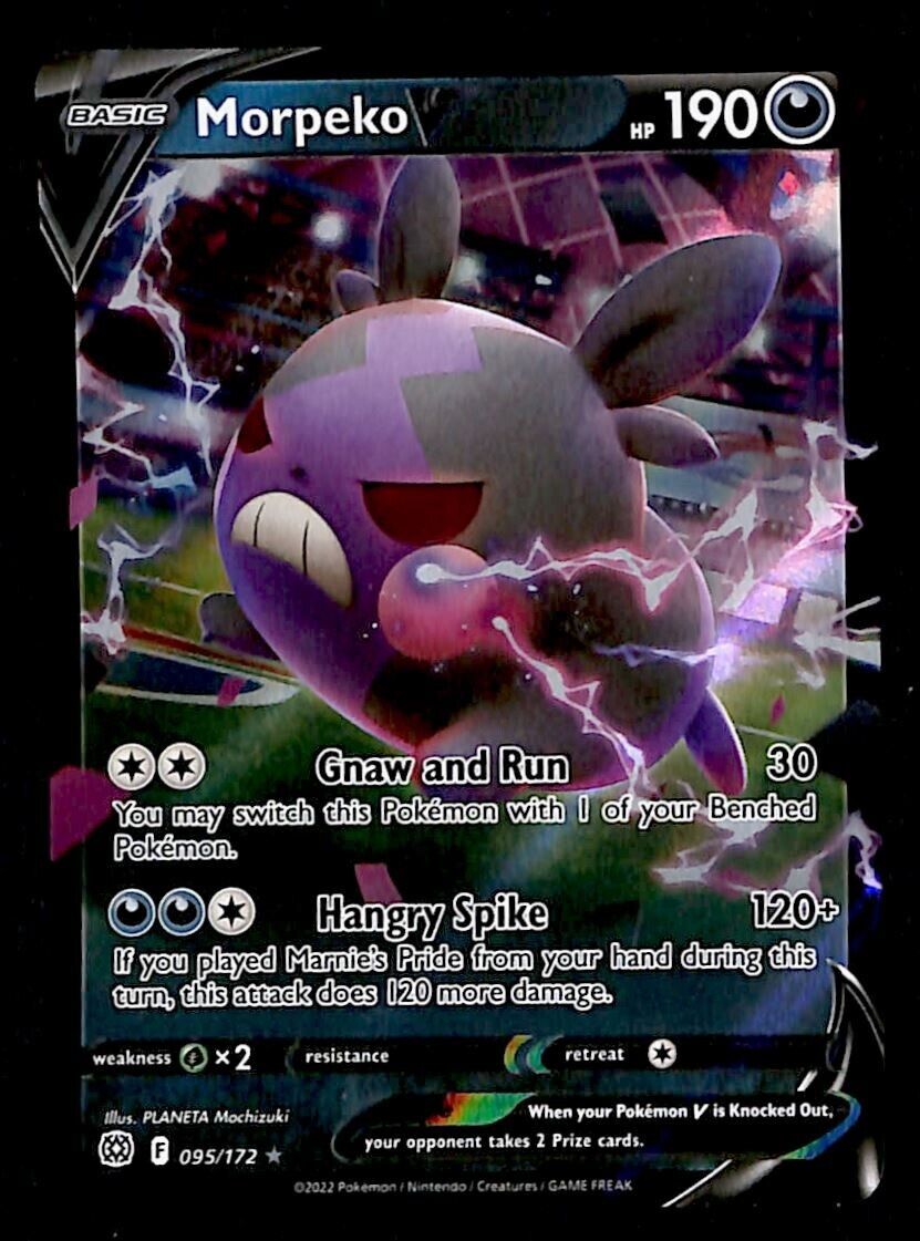 Morpeko V Ultra Rare Brilliant Stars 095/172, NM Pokemon Card