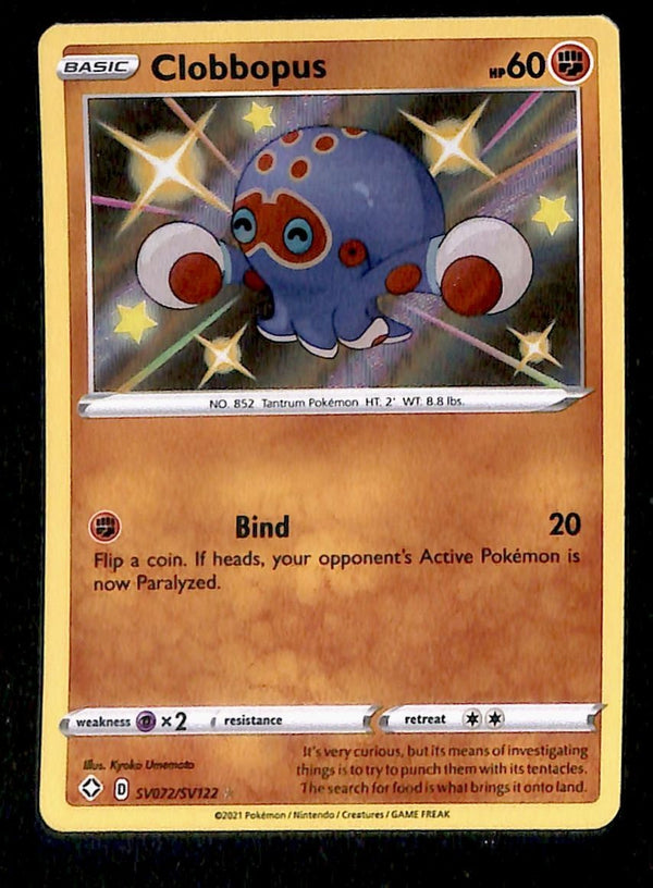 Clobbopus Shiny Vault Shining Fates SV072/SV122, NM Pokemon Card