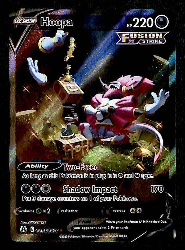 Hoopa V Galarian Gallery Ultra Rare Crown Zenith GG53/GG70, NM Pokemon Hoopa V Galarian Gallery Ultra Rare Crown Zenith GG53/GG70, NM Pokemon