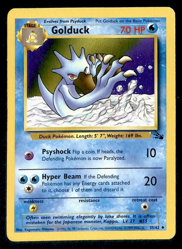 Golduck Fossil LP, 35/62 Pokemon Card