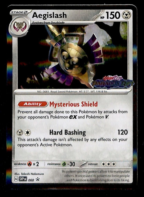 Aegislash Holo Stamped Paradox Rift Promo SVP 060, NM Pokemon Card
