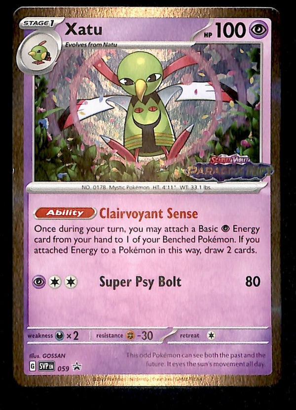 Xatu Holo Stamped Paradox Rift Promo SVP 059, NM Pokemon Card