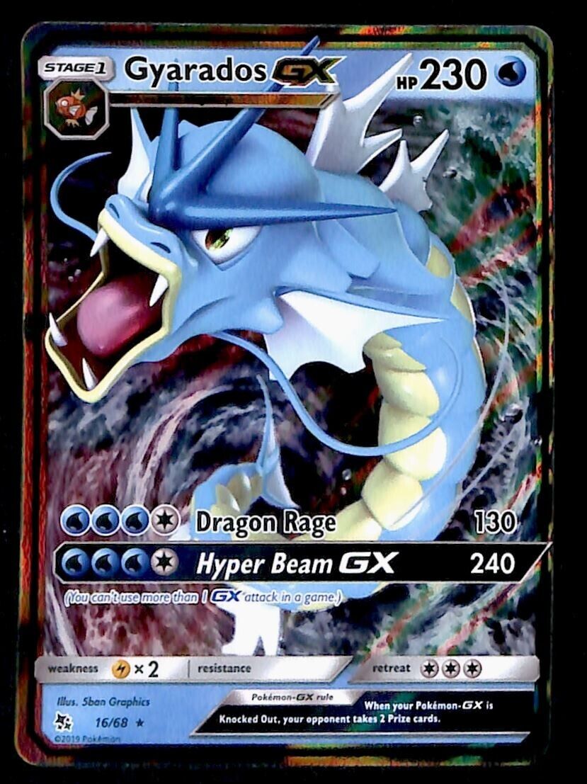 Gyarados GX Ultra Rare Hidden Fates 16/68, NM Pokemon Card