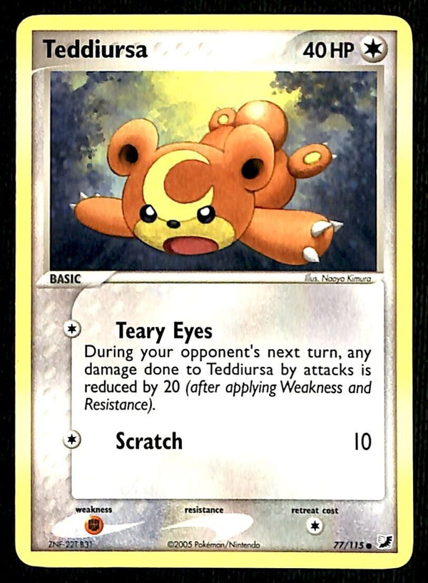 Teddiursa Unseen Forces NM, 77/115 Pokemon Card Teddiursa Unseen Forces NM, 77/115 Pokemon Card