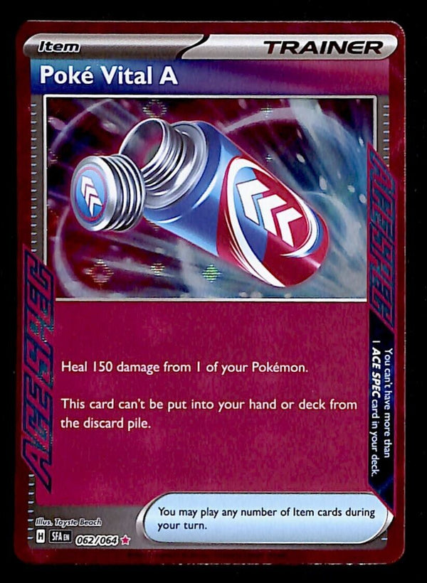 Poke Vital A ACE SPEC Ultra Rare Shrouded Fable 062/064, NM Pokemon Card