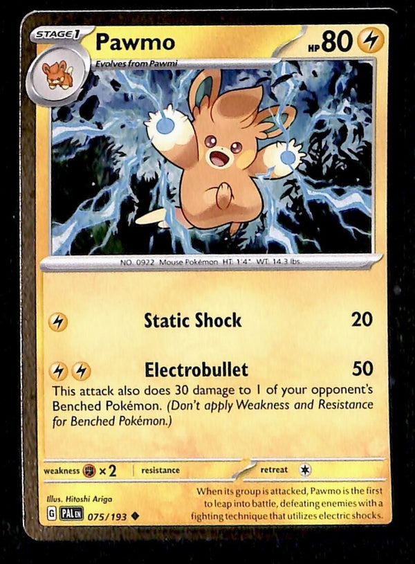 Pawmo Holo Paldea Evolved 075/193, NM Pokemon Card