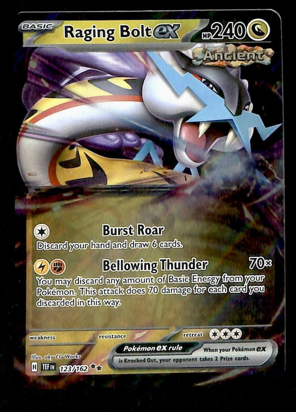 Raging Bolt ex Ultra Rare Temporal Forces 123/162, NM Pokemon Card