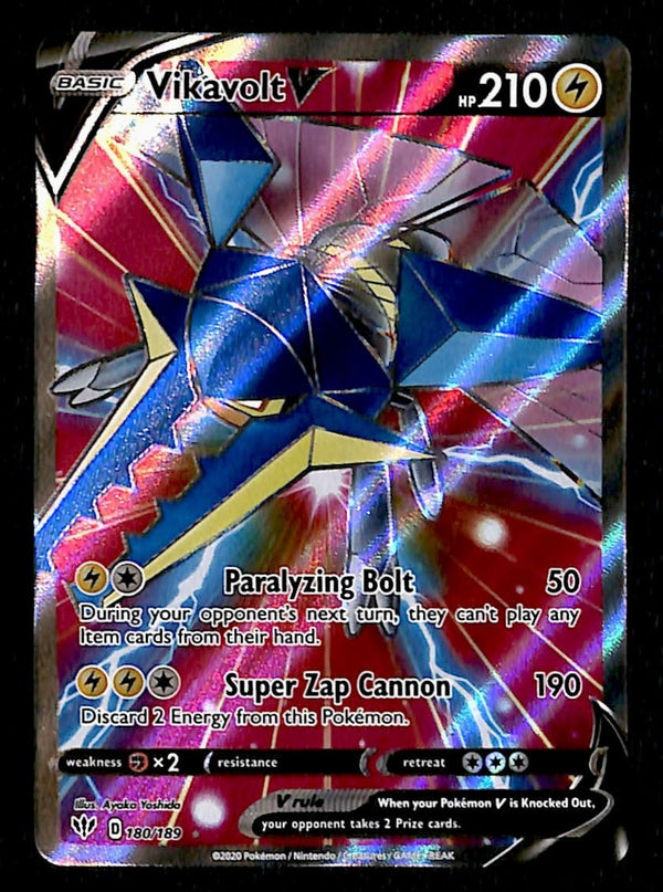 Vikavolt V Full Art Rare Darkness Ablaze 180/189, NM Pokemon Card