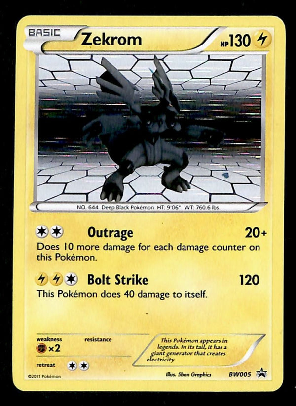 Zekrom Holo Black Star Promo BW005, EX Pokemon Card Zekrom Holo Black Star Promo BW005, EX Pokemon Card