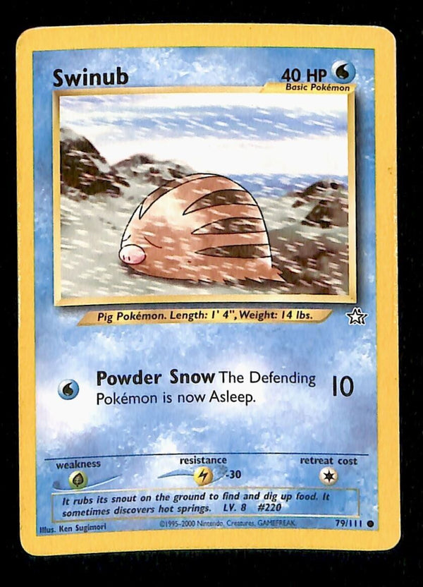 Swinub Neo Genesis VG 79/111 Pokemon Card Swinub Neo Genesis VG 79/111 Pokemon Card