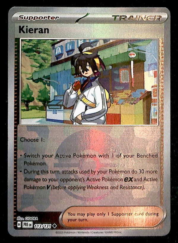 Kieran Pokeball Prismatic Evoloutions 113/131, NM Pokemon Card Kieran Pokeball Prismatic Evoloutions 113/131, NM Pokemon Card