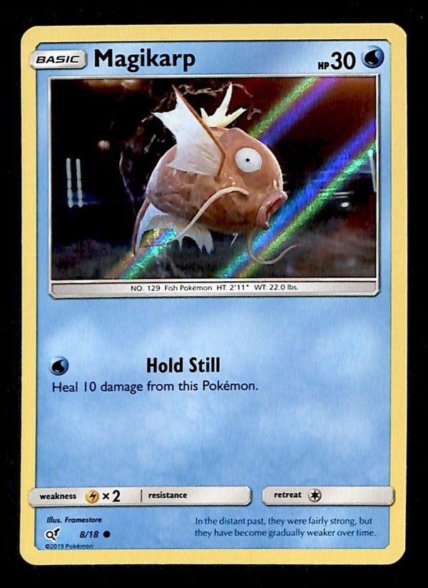 Magikarp Holo Detective Pikachu NM, 8/18 Pokemon Card.
