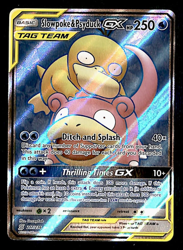 Slowpoke & Psyduck Tag Team Unified Minds 217/236, NM Pokemon Card