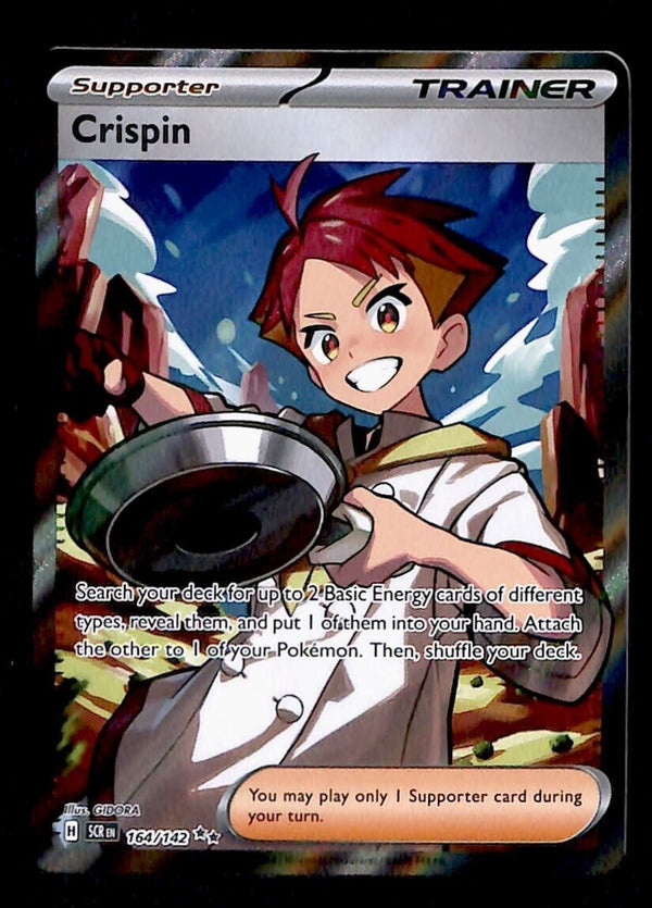 Crispin Full Art Trainer Ultra Rare Stellar Crown 164/142, NM Pokemon Card