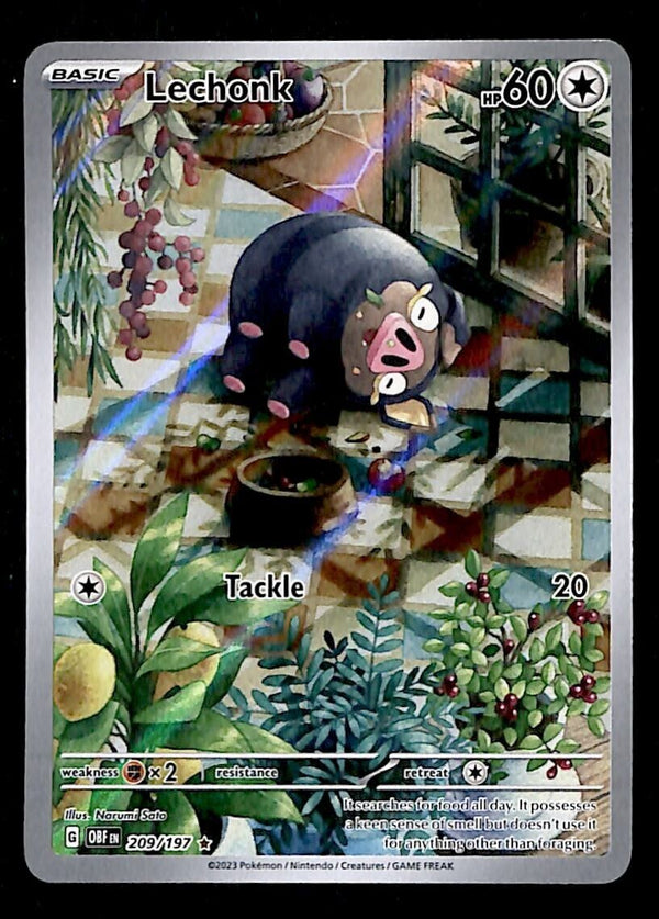 Lechonk Special Illistration Rare Obsidian Flames 209/197, NM Pokemon Lechonk Special Illistration Rare Obsidian Flames 209/197, NM Pokemon