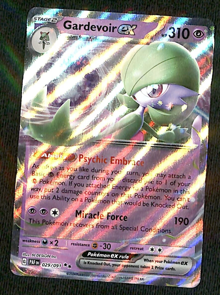 Gardevoir ex Ultra Rare Paldean Fates 029/091, NM Pokemon Card