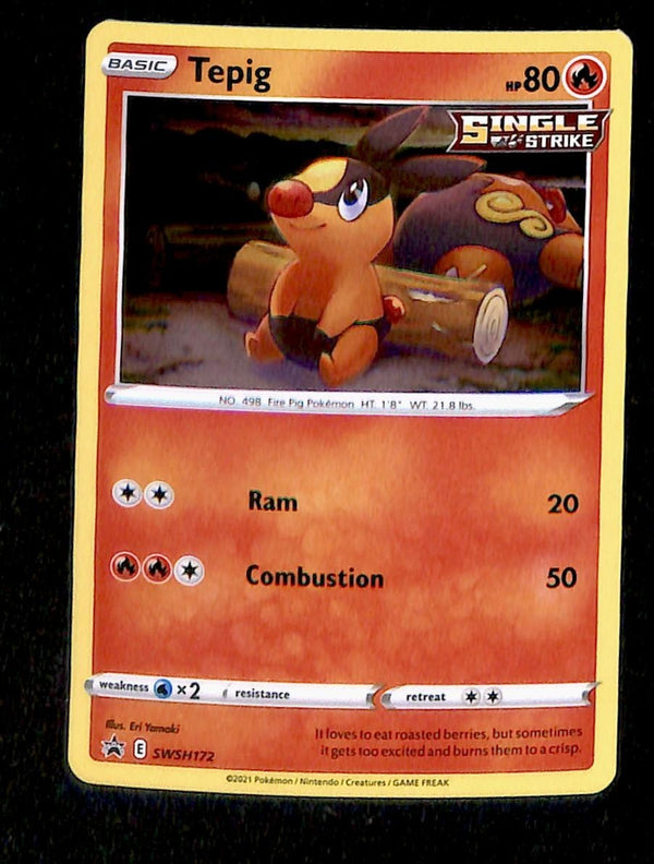 Tepig Holo Promo SWSH172, NM PokemonCard