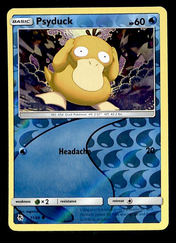 Psyduck Reverse Holo Hidden Fates 11/68, NM Pokemon Card