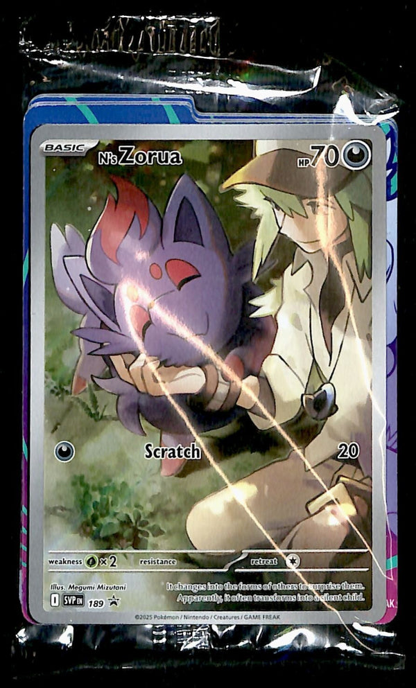 N's Zorua Promo SVP 189, SEALED Pokemon Card