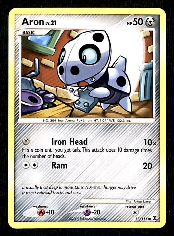 Aron Rising Rivals NM, 57/111 Pokemon Card