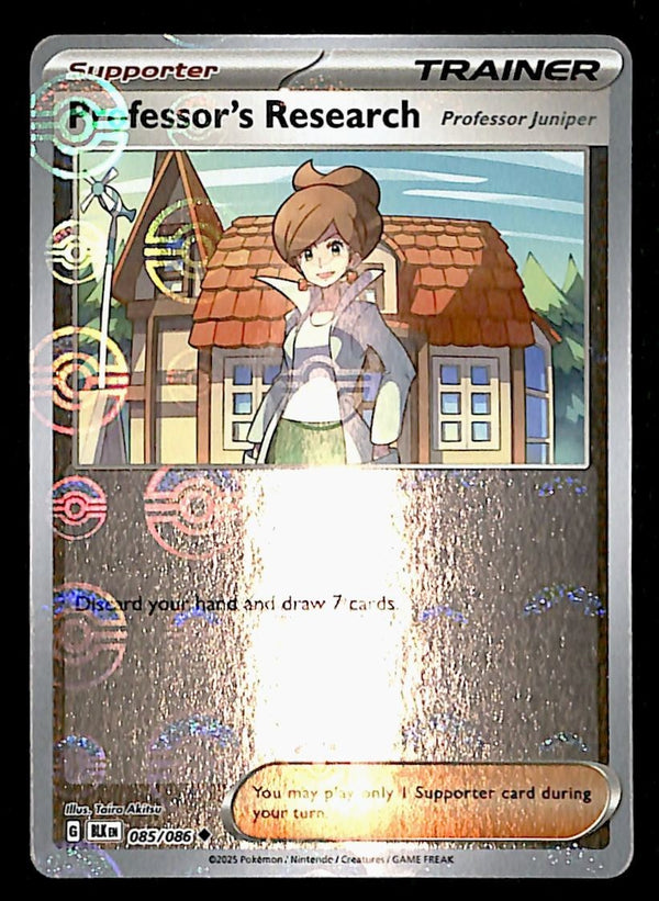 Professor's Research pokeball Black Bolt 085/086, NM Pokemon Card