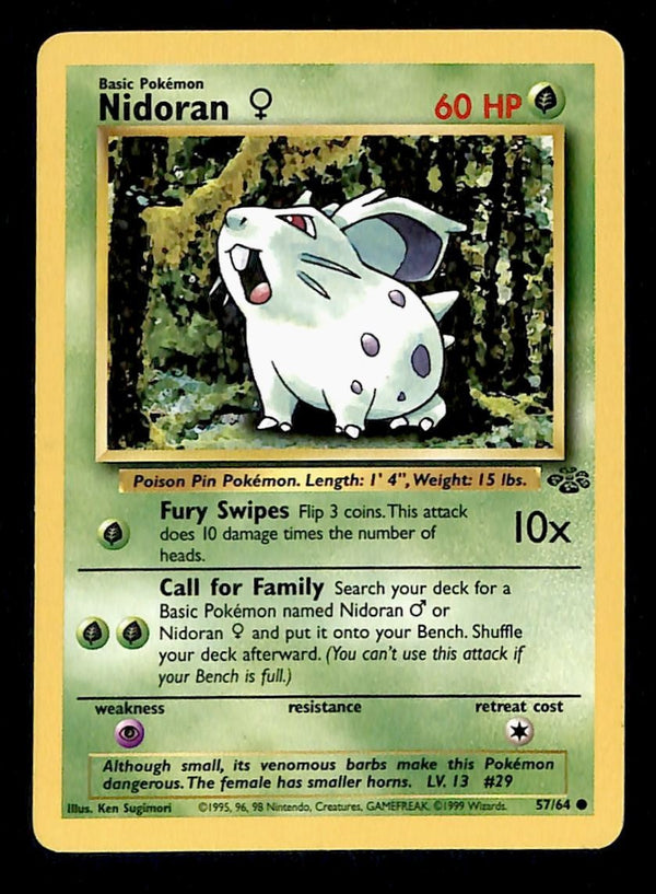 Nidoran Jungle LP, 57/64 Pokemon Card
