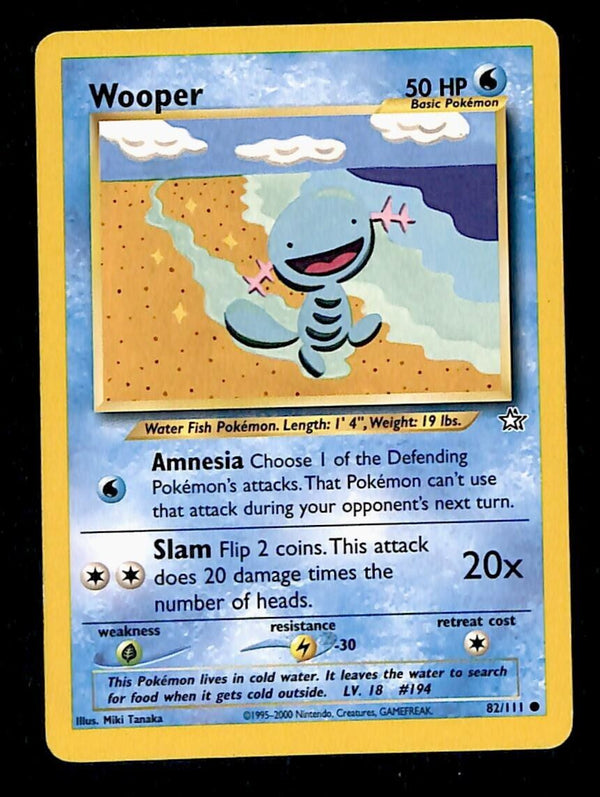 Wooper Neo Genesis EX, 82/111 Pokemon Card