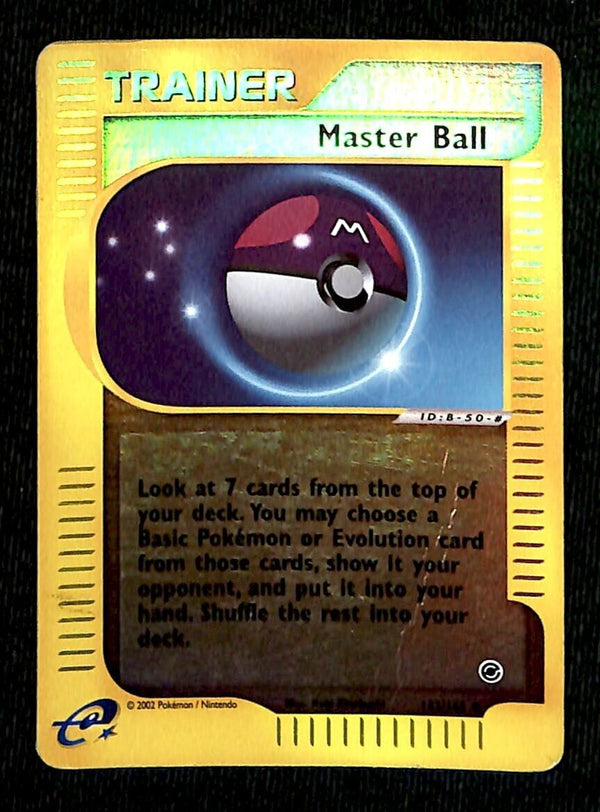 Master Ball Reverse Holo Expedition Base Set VG, 143/165 Pokemon Card