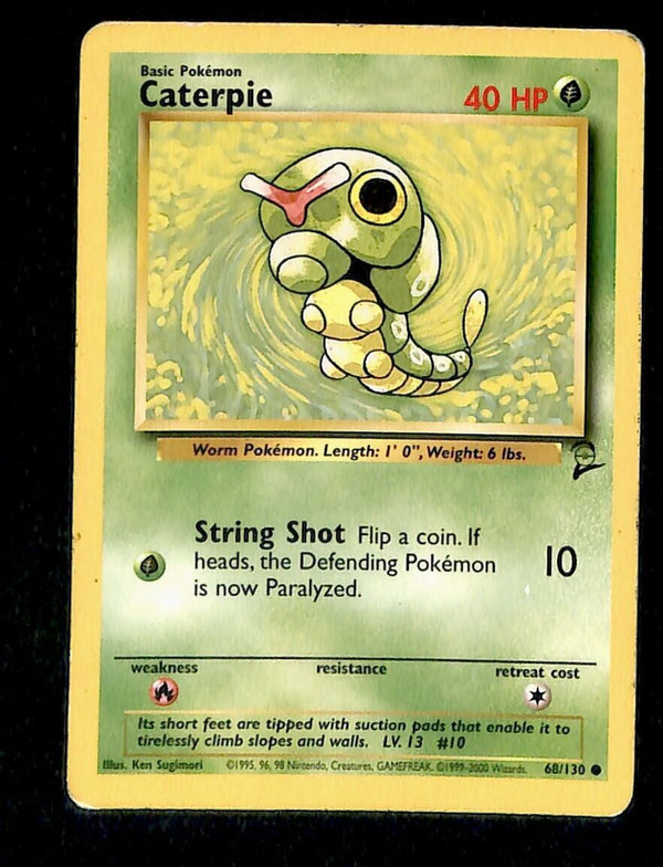 Caterpie Base Set 2 VG, 68/130 Pokemon Card