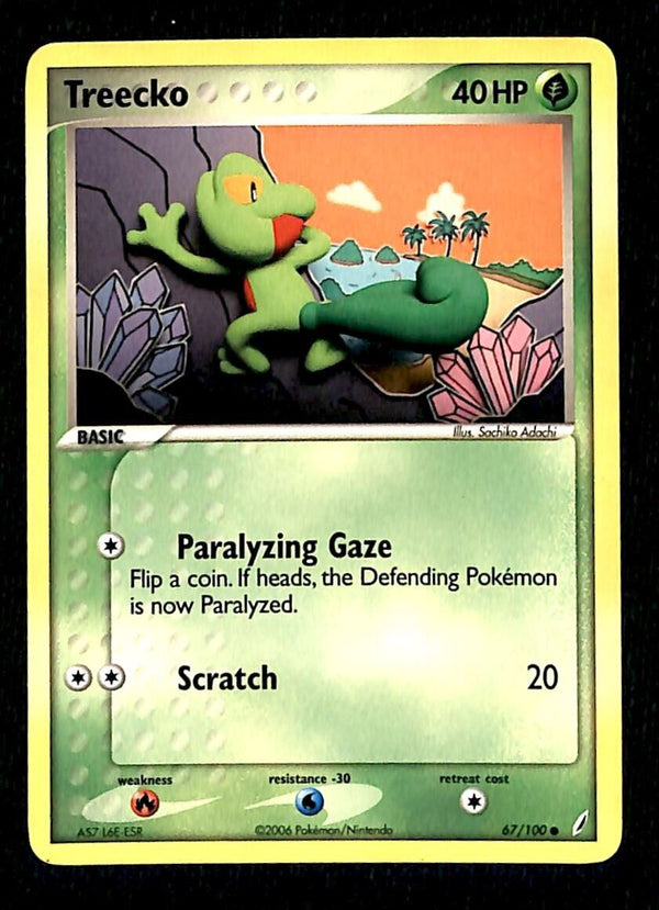 Treecko Crystal Guardians NM, 67/100 Pokemon Card