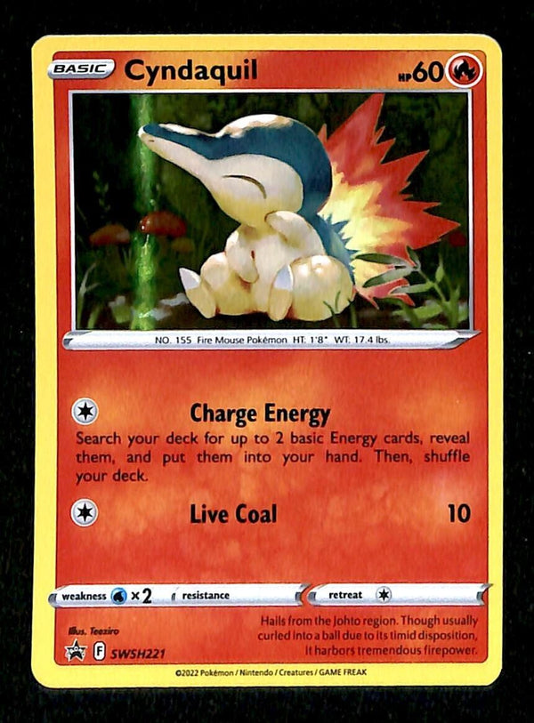 Cyndaquil Holo Black Star Promo SWSH221, NM Pokemon Card