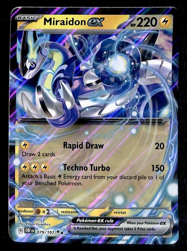 Miraidon ex Obsidian Flames 079/197, NM Pokemon Card