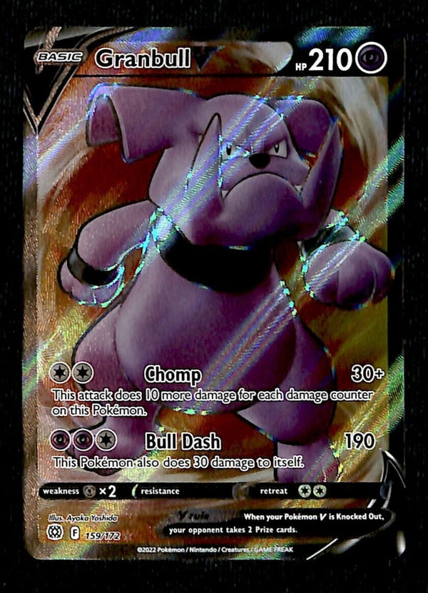Granbull V Full Art Brilliant Stars 159/172, NM Pokemon Card Granbull V Full Art Brilliant Stars 159/172, NM Pokemon Card