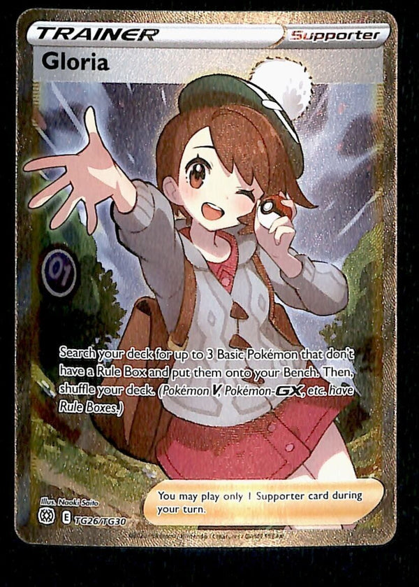 Gloria Full Art Trainer Gallery Brilliant Stars TG26/TG30, NM Pokemon Card
