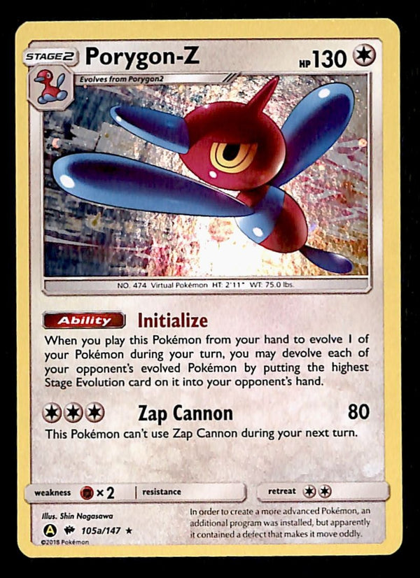 Porygon-Z Cosmos Holo Burning Shadows 105a/147, EX Pokemon Card