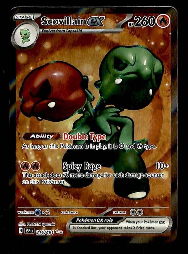 Scovillain EX Surging Sparks 216/191, NM Pokemon Card Scovillain EX Surging Sparks 216/191, NM Pokemon Card