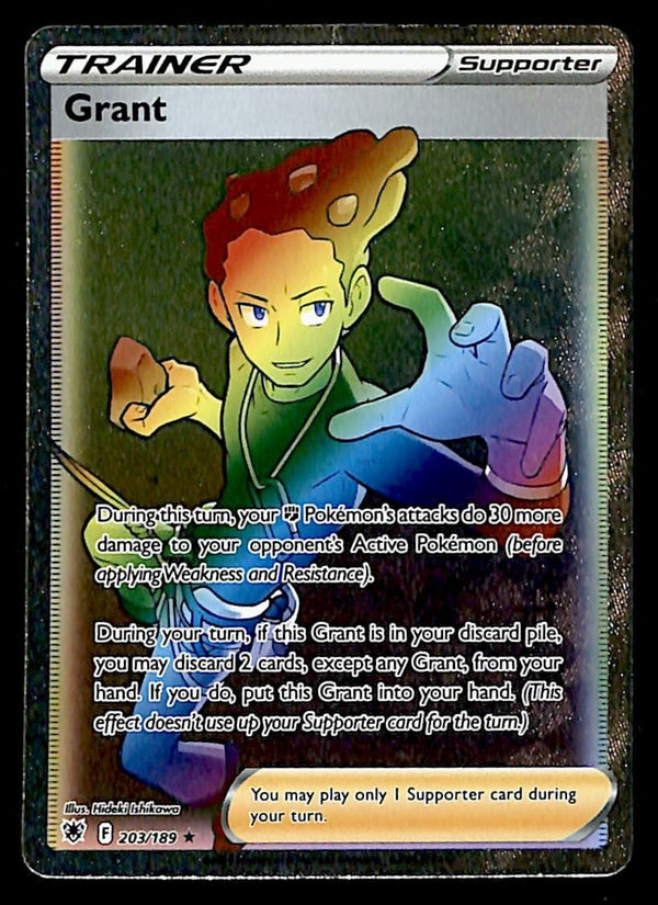 Grant Rainbow Rare Full Rare Astral Radiance 203/189, NM Pokemon Card