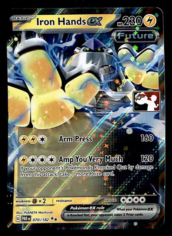 Iron Hands ex Play! Stamped Paradox Rift 070/182,NM Pokemon Card
